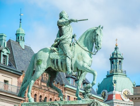Gustav II Adolfs statue in Stockholm, Sweden