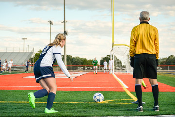 Corner Kick on Football Field