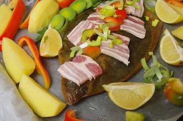 raw  fish flounder