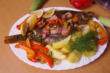 baked  fish flounder