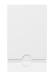Closed box with slide cover isolated on white