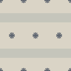 Seamless pattern, horizontal gray floral wallpaper, pastel, vector, for girls, boys