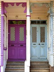 colored door
