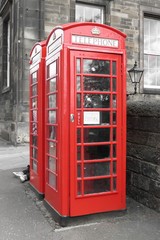 Obraz premium Red phone booth