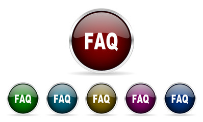 faq vector icons set