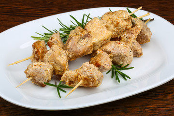 Chicken skewers