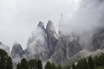 Vajolettürme in Südtirol von der Hanicker Schwaige gesehen