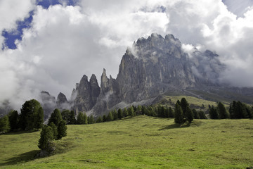 Vajolettürme in Südtirol von der Hanicker Schwaige gesehen