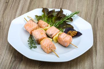 Salmon skewer