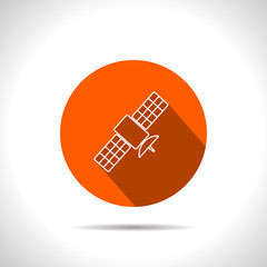 satellite orange vector icon