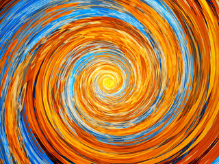 Obraz premium Fraktal kolorowy spirala