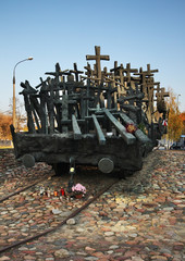 Mother Sybiraczki square. Monument to Fallen and Murdered in  East in Warsaw. Poland