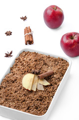Crumble with apples