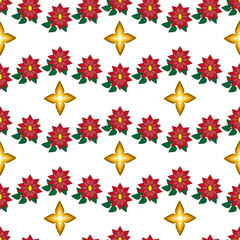 Vector Christmas seamless texture on white