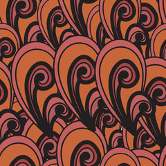 Seamless vector summer pattern. Bright hand drown background. Ab