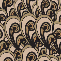 Seamless vector summer pattern. Bright hand drown background. Ab