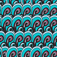 Seamless multicolor summer pattern. Bright vector hand drown bac