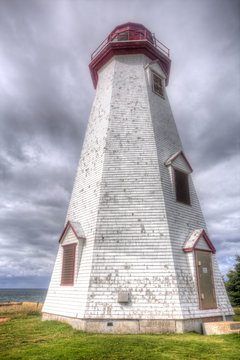 octagonal Seacow Head Lighthouse; Prince Edward Island, Canada