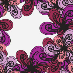 Vector floral pattern. Abstract background. Quilting texture wit