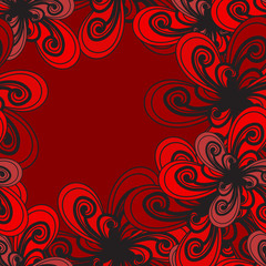 Vector floral pattern. Abstract background. Quilting texture wit