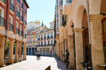 Fototapeta na wymiar Burgos Plaza Mayor square in Castilla Leon Spain