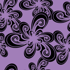Vector floral pattern. Abstract background. Quilting texture wit
