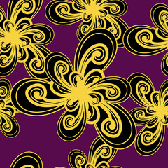 Vector floral pattern. Abstract background. Quilting texture wit