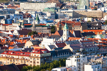 skyline of old town in Bratislava city