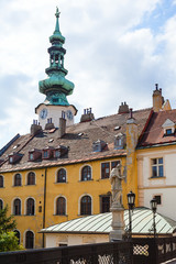 Fototapeta premium old houses on Michalska street in Bratislava