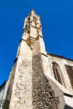 gothic tower of Clarissine Church in Bratislava