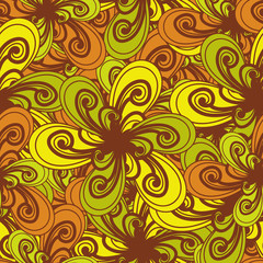Abstract vector background. Colorful pattern. Floral seamless ba