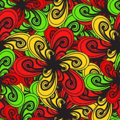 Abstract vector background. Colorful pattern. Floral seamless ba