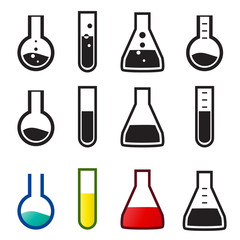 Chemical and lab icons, Vector