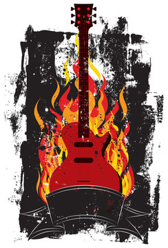 Flaming Guitar