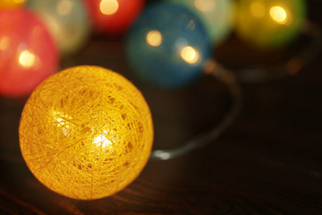 Christmas garland closeup