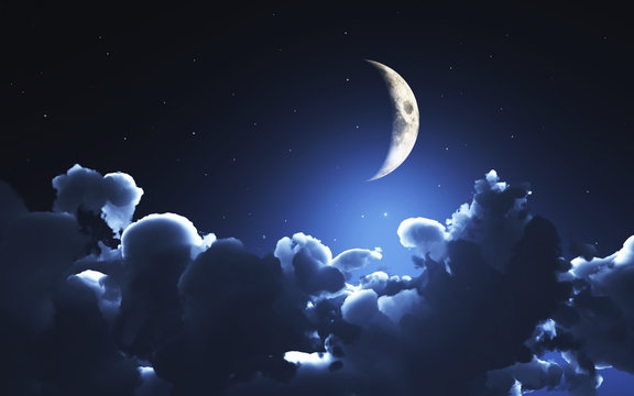 Moonlit sky