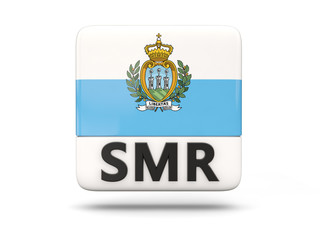 Square icon with flag of san marino