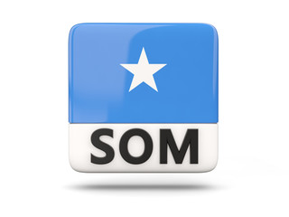 Square icon with flag of somalia