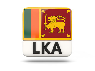 Square icon with flag of sri lanka