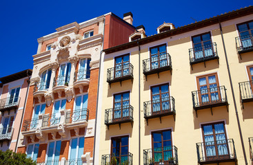 Burgos Plaza Mayor square in Castilla Spain