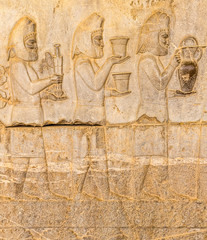Armenian tribute relief detail Persepolis