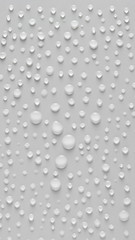 Drops of water on a white background.
