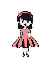 Girls play doll sweet