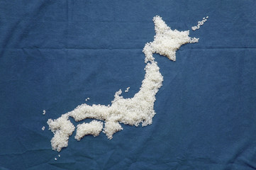 米の日本地図