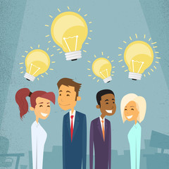 Business People Group Idea Concept Light Bulb