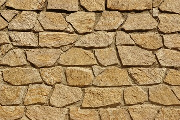 Tiled Stonewall From Flagstone And Limestone Rocks, Background T