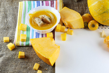 Pumpkin soup cooking