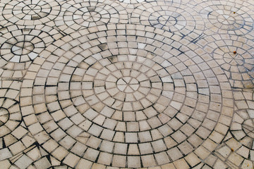 small concrete tile floor