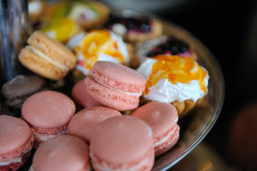 Colorful fresh makarons Cake
