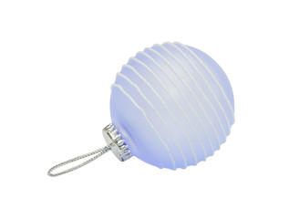 Blue Christmas ball decoration isolated on white background